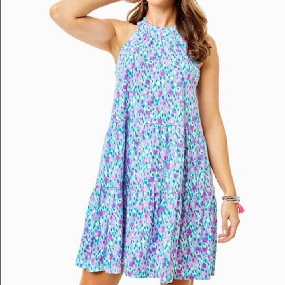 Lilly Pulitzer Jerrica Swing Dress Size XS Hottie Dottie Hard to Find